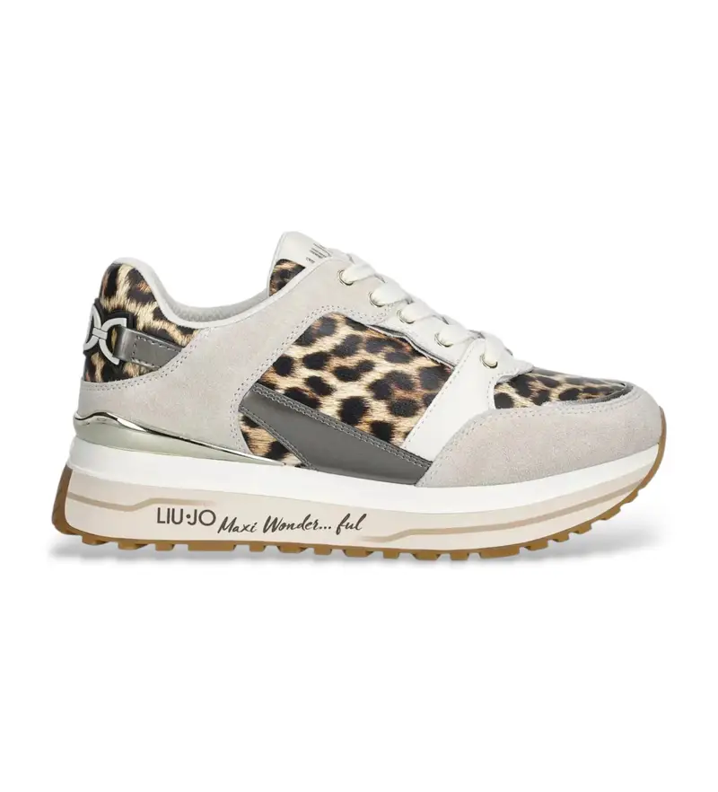 per donna. BA6011PX811S3956 Sneakers Wonder Maxi 91 con stampa animalier (36), Pelle, 3 a 5cm, Stringhe, Casual, Animal Print