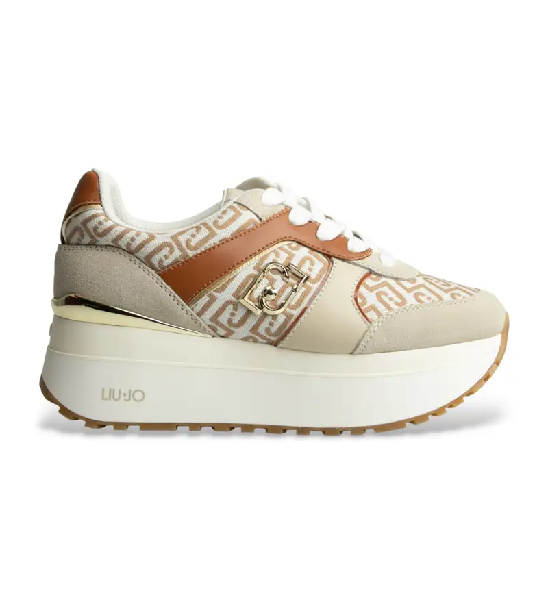 per donna BA6019PX617S3971 Sneakers Maxi Wonder Plus beige (36), 5 a 8cm, Stringhe, Casual