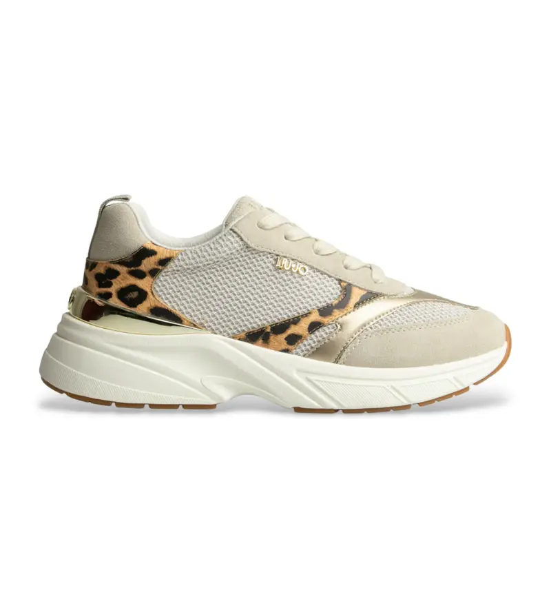 per donna BA6049PX884S3991 Sneakers con stampa animalier LJ09 (36), Basso, Stringhe, Casual, Animal Print