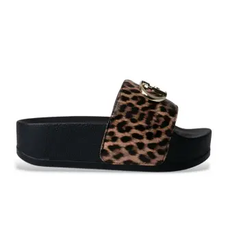 per donna BA6077EX022S19C1 sandali neri Mykonos01 (36), Nero, 3 a 5cm, Nessuno, Casual