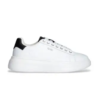 per donna BF5059PX748S1005 Sneakers bianche con plateau (41), Pelle, Bianco, 3 a 5cm, Stringhe, Casual