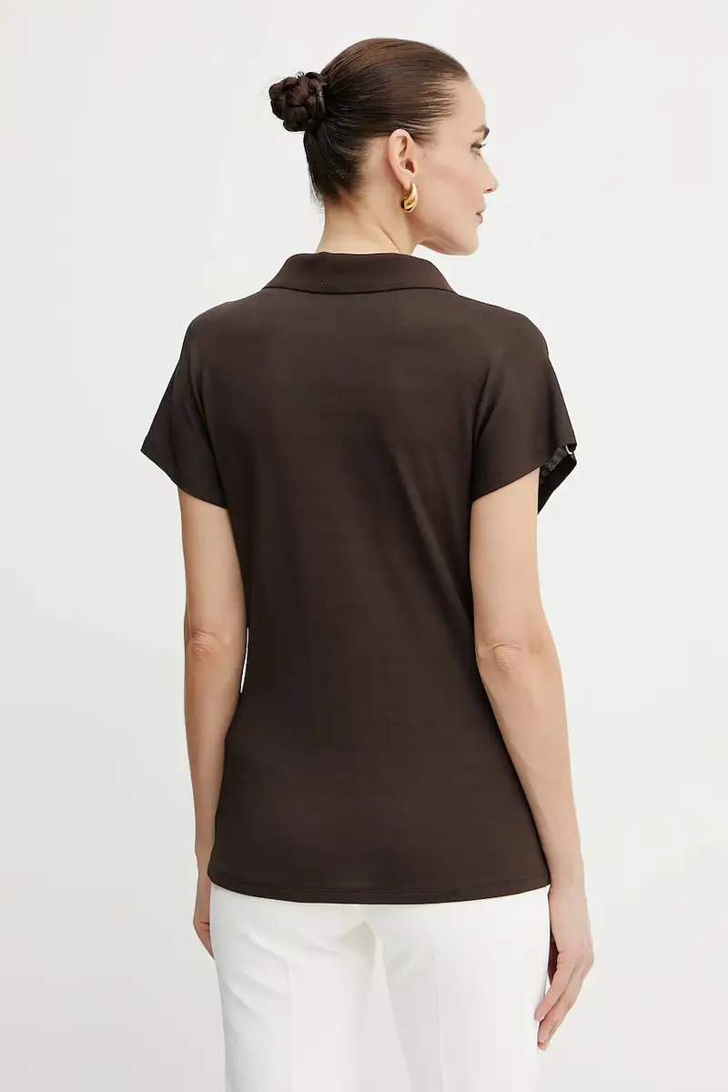polo colore marrone TA5183 J4883 miniatura 3