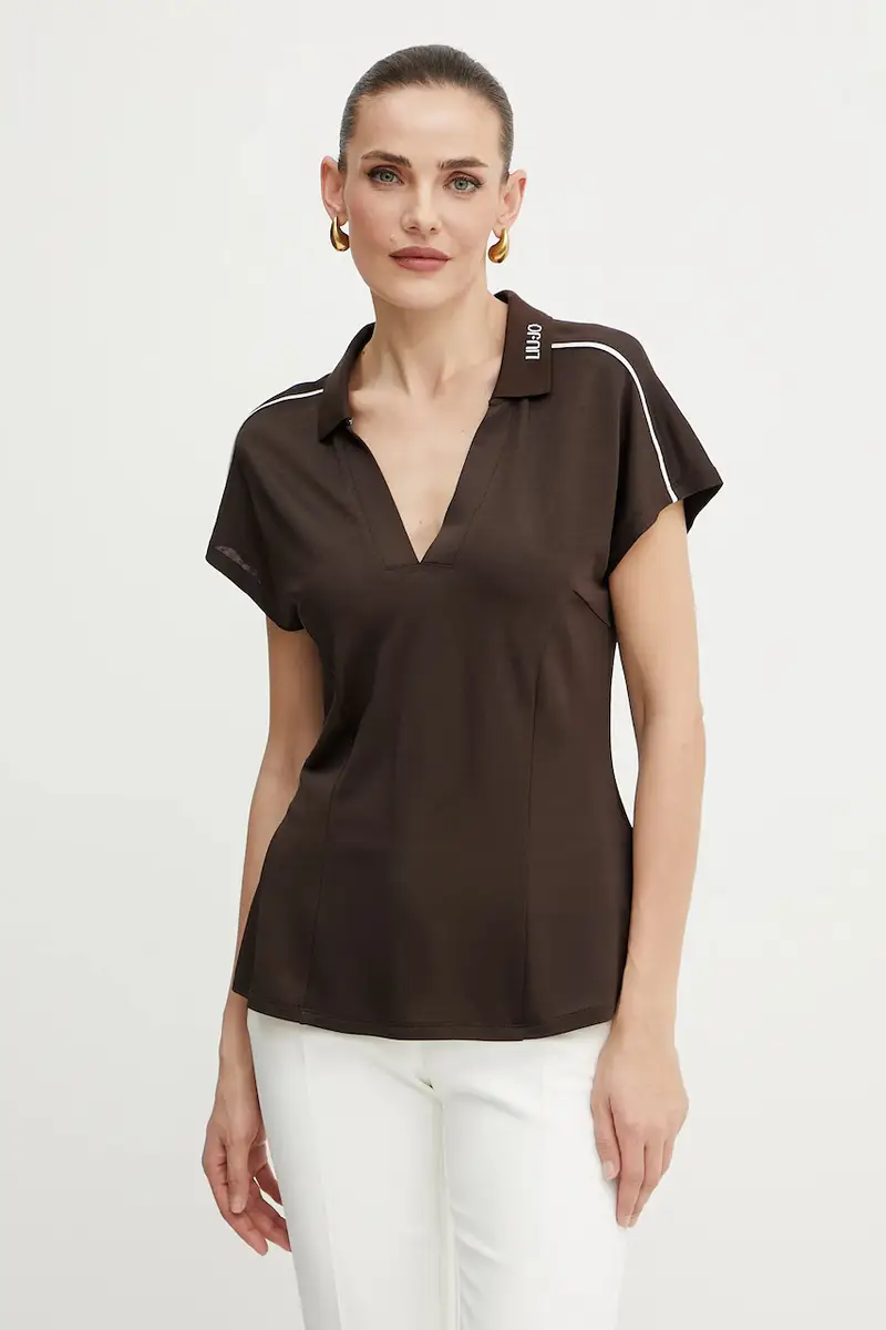 polo colore marrone TA5183 J4883