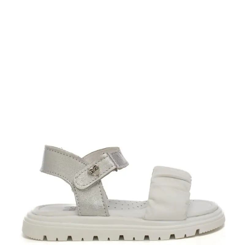 Liu Jo sandali bimba terry 02 con cinturino white silver