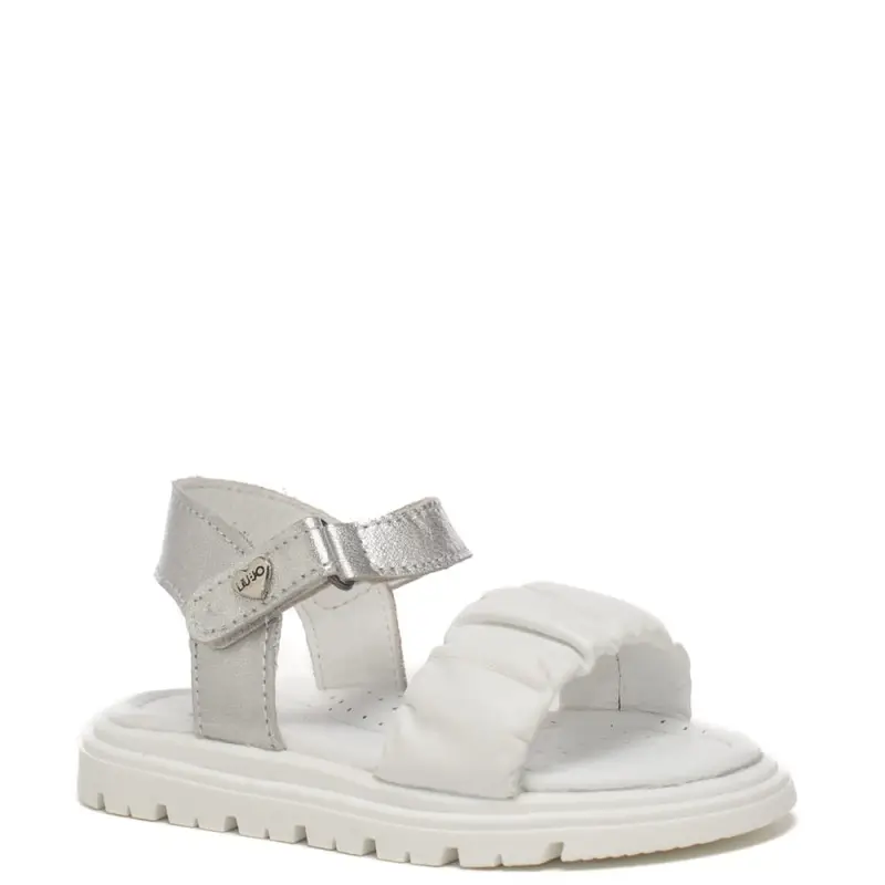 Liu Jo sandali bimba terry 02 con cinturino white silver miniatura 3