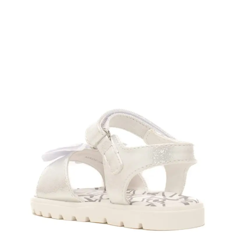 Liu Jo sandali da bambina margie con texture satinata bianchi miniatura 3
