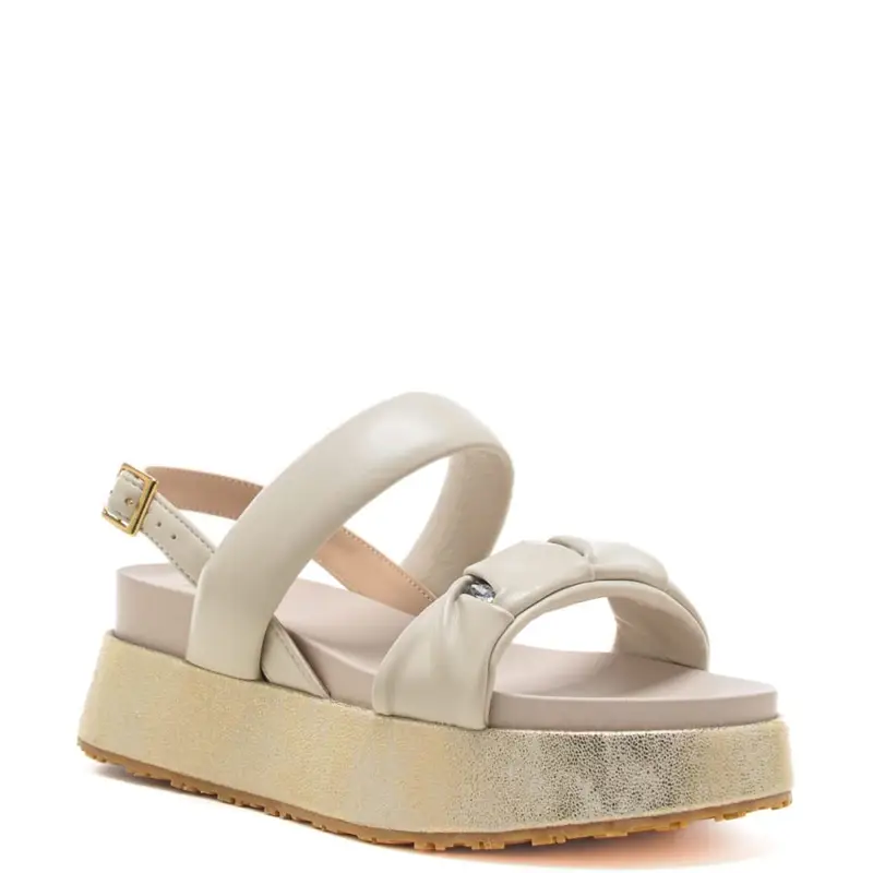 Liu Jo sandali da donna frida con fasce anteriori imbottite crema miniatura 2