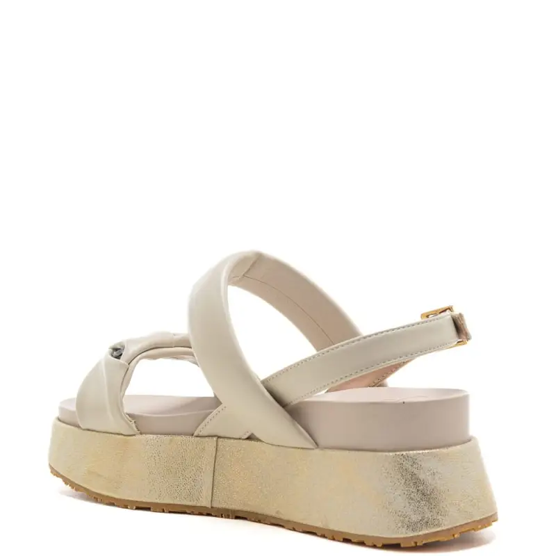 Liu Jo sandali da donna frida con fasce anteriori imbottite crema miniatura 3