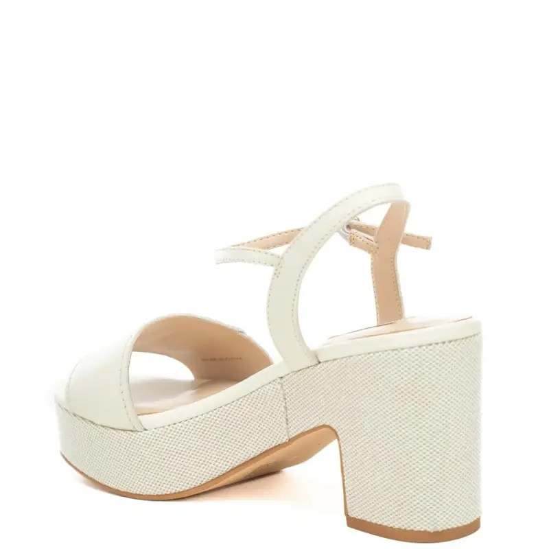 sandali da donna harper 04 con platform a contrasto bianco latte miniatura 3