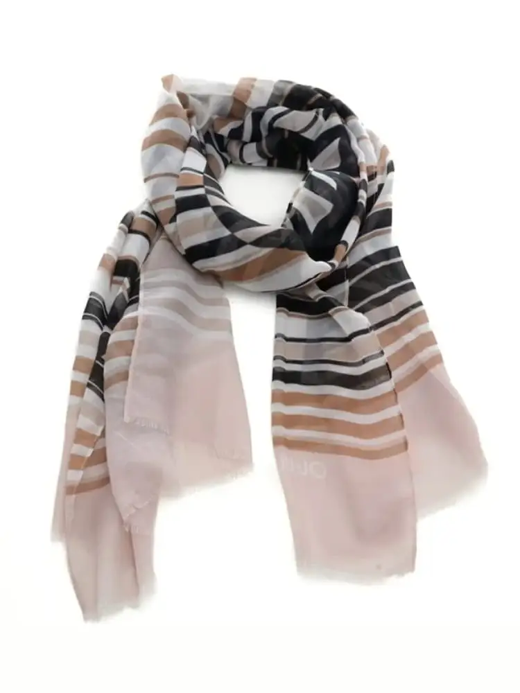 sciarpa donna multicolor a righe