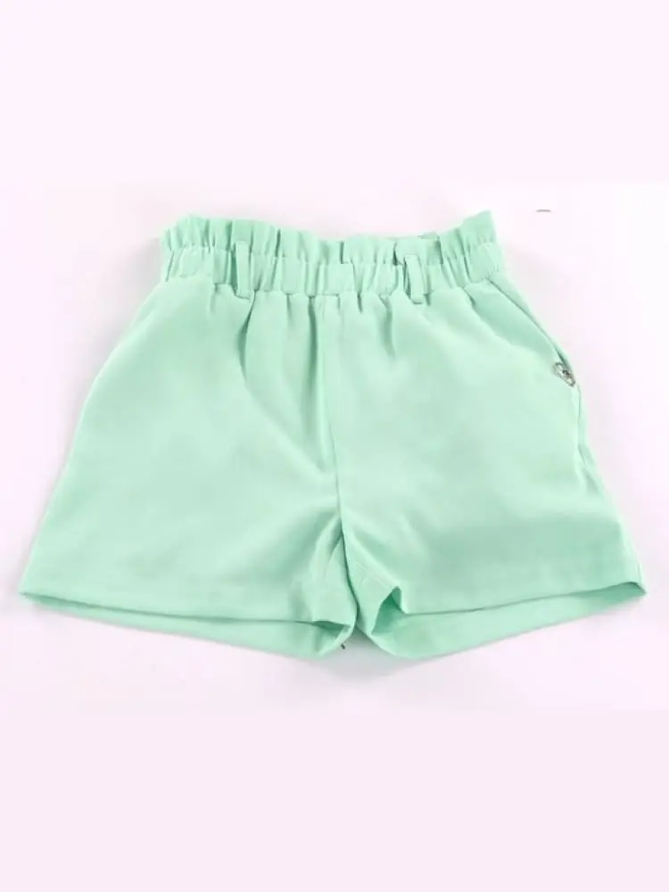 shorts kids/junior azzurro con micrologo