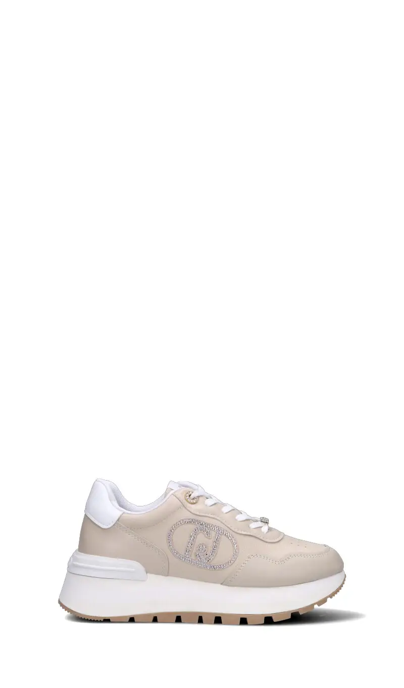 Sneaker donna beige in pelle Vario