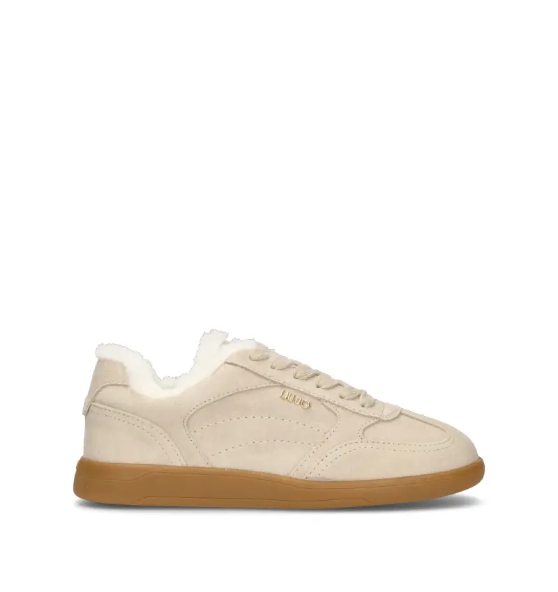 Sneaker donna beige in suede Vario