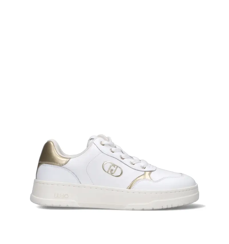 Sneaker donna bianca/oro Vario
