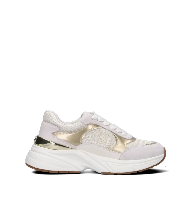 Sneaker donna bianca/oro Vario