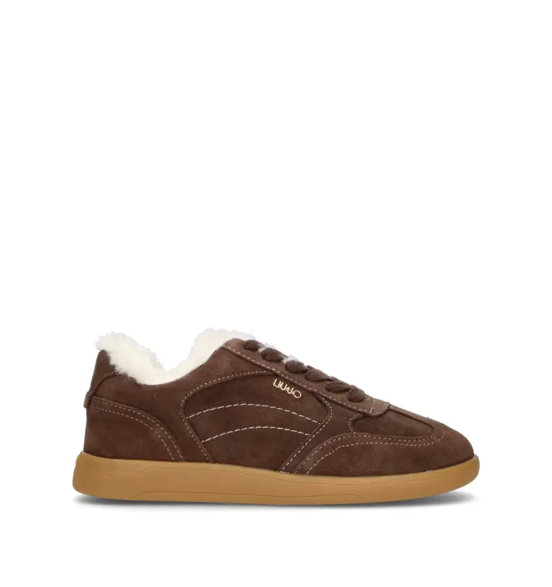 Sneaker donna marrone in suede Vario
