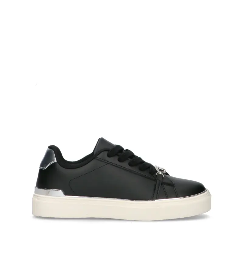 Sneaker donna nera in pelle Vario
