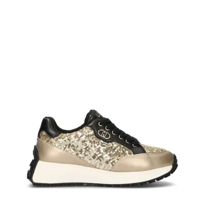 Sneaker donna oro/nera Vario