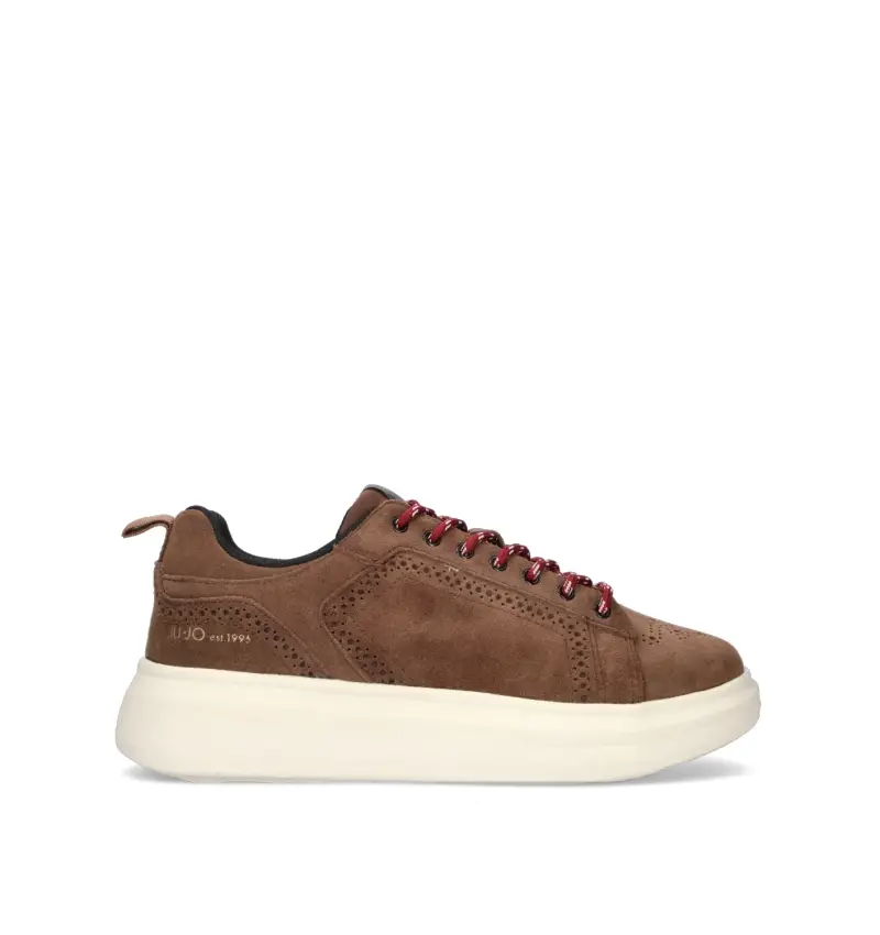 Sneaker uomo marrone in suede Vario