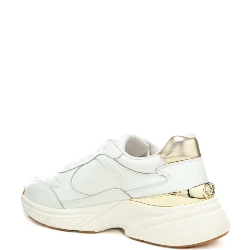 sneakers da donna lj01 con inserto laminato sul retro bianche miniatura 3