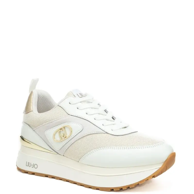 sneakers da donna maxi wonder 97 bis con dettagli dorati bianche miniatura 3