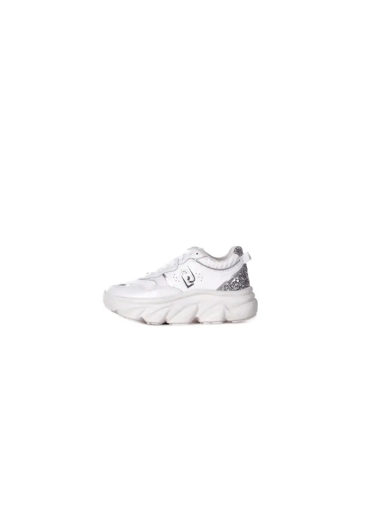 Sneakers Donna LIU JO White silver Steffy 01 sneaker tumbled