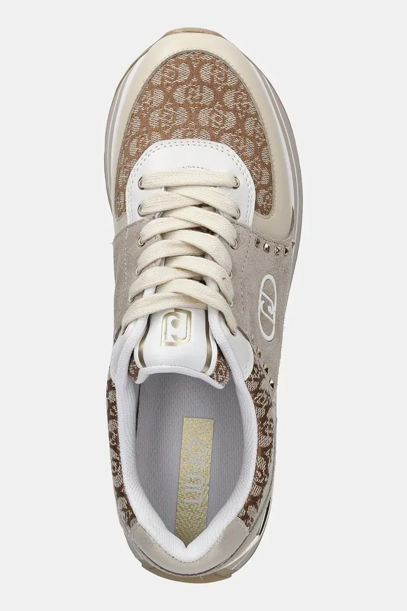 sneakers LIU JO MAXI WONDER 87 colore beige BA5019PX604S3603 miniatura 4