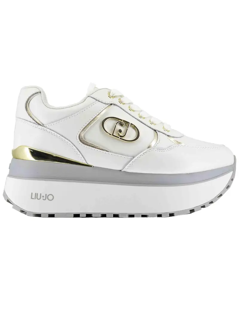 Sneakers Maxi Wonder Plus 01 in pelle off white con zeppa alta Donna BF5011P0102S1400 Off White