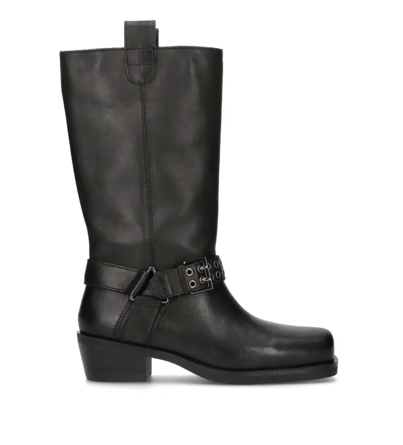 Stivale donna nero in pelle Vario