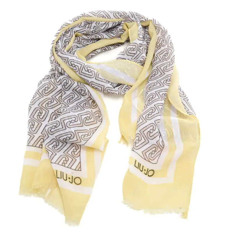 stola da donna con grafica logo monogram all over a contrasto avocado