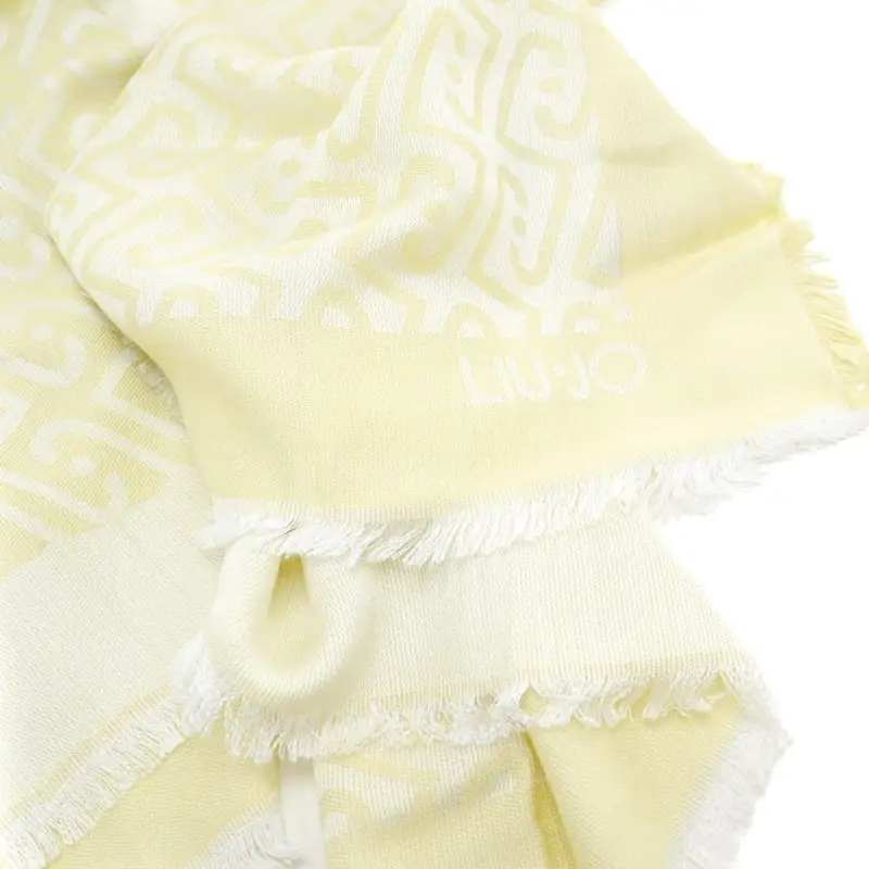 stola da donna in viscosa con logo monogram all over avocado miniatura 2