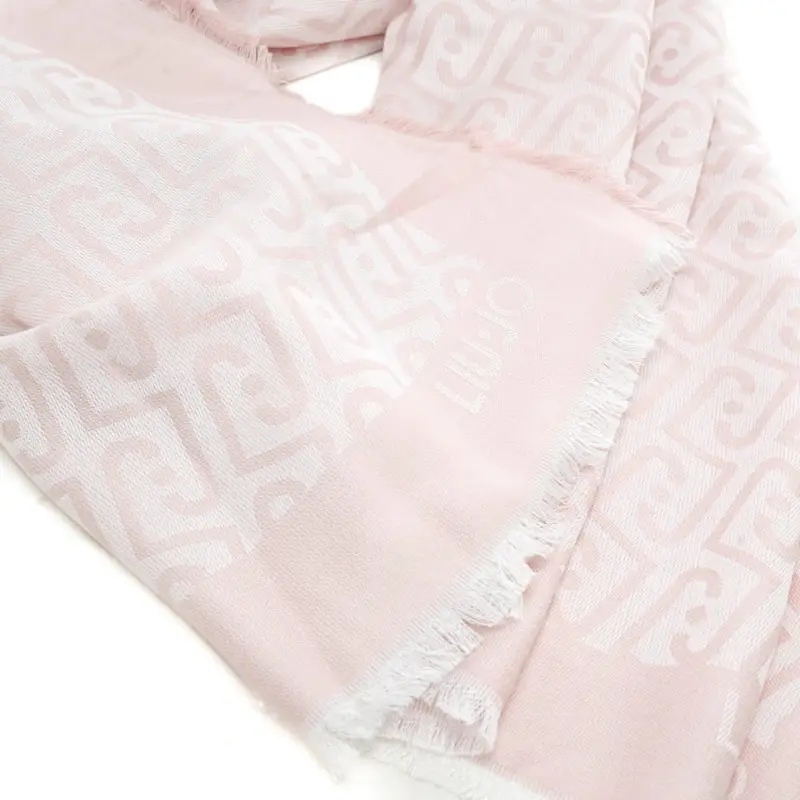 stola da donna in viscosa con logo monogram all over soft peony miniatura 2