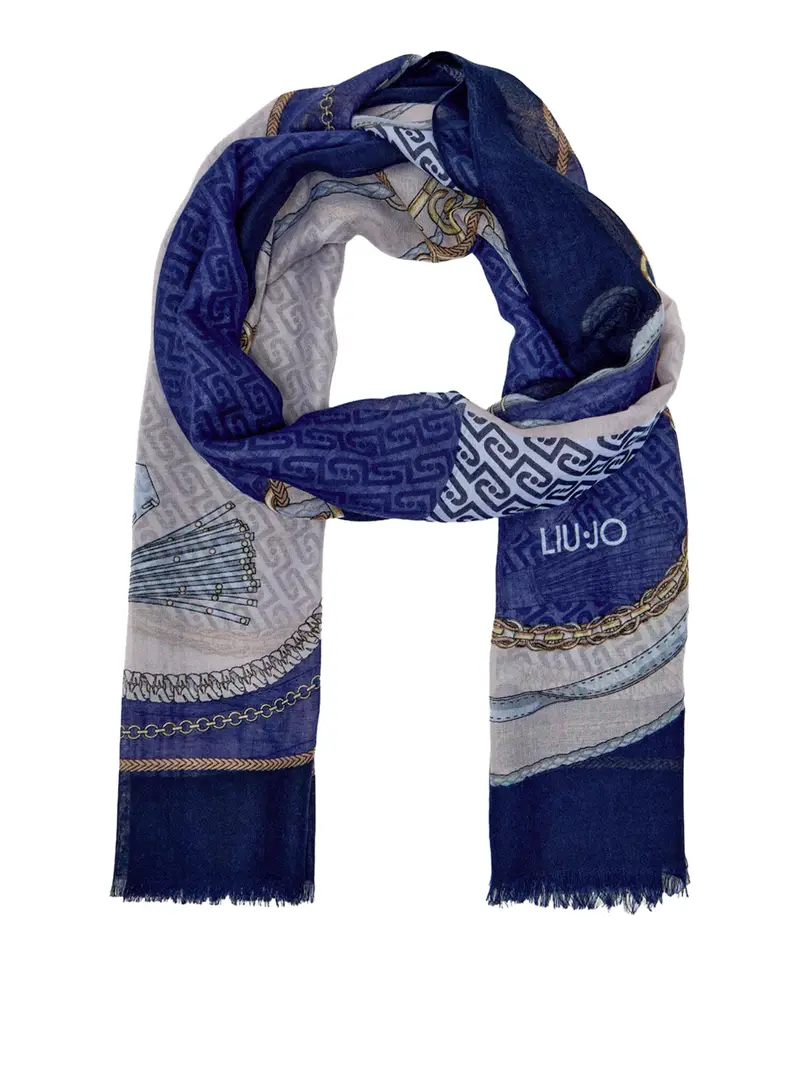 stola liu jo double metal da donna - blu