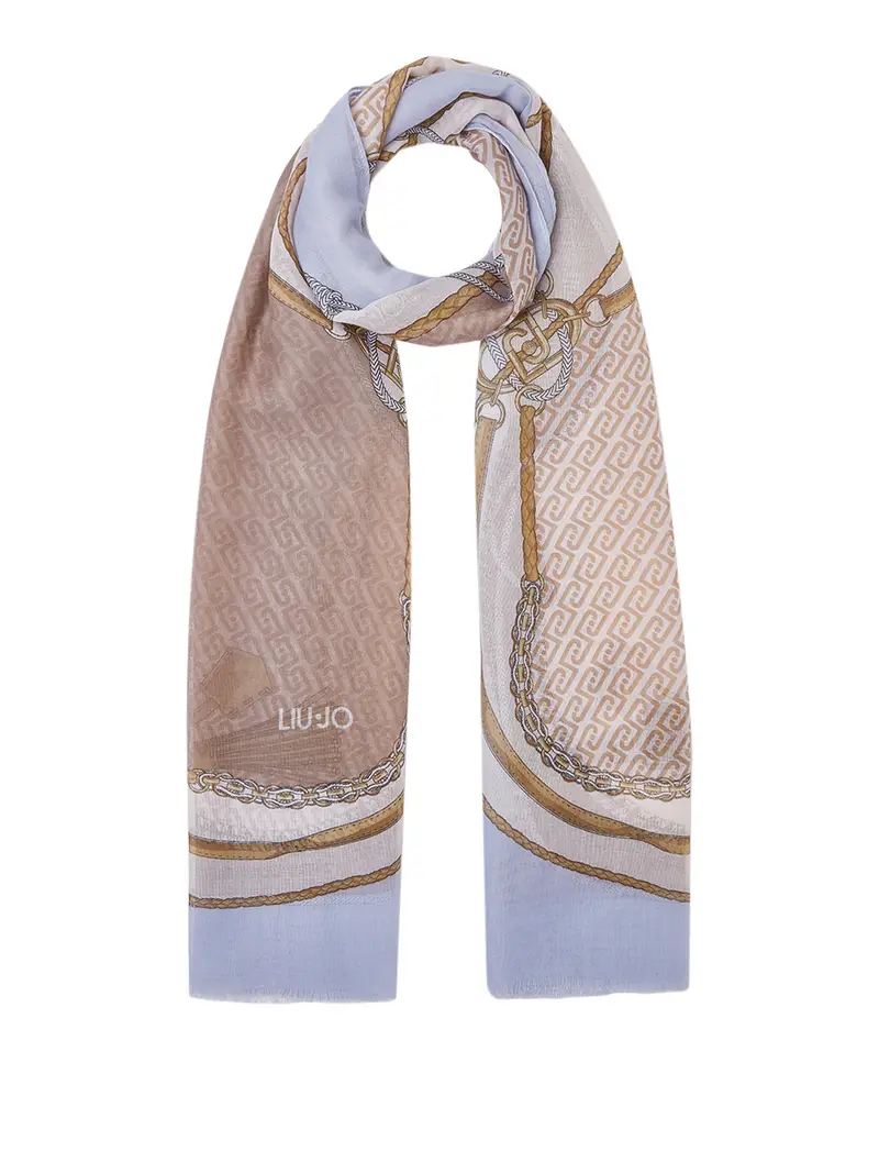 stola liu jo double metal da donna - celeste