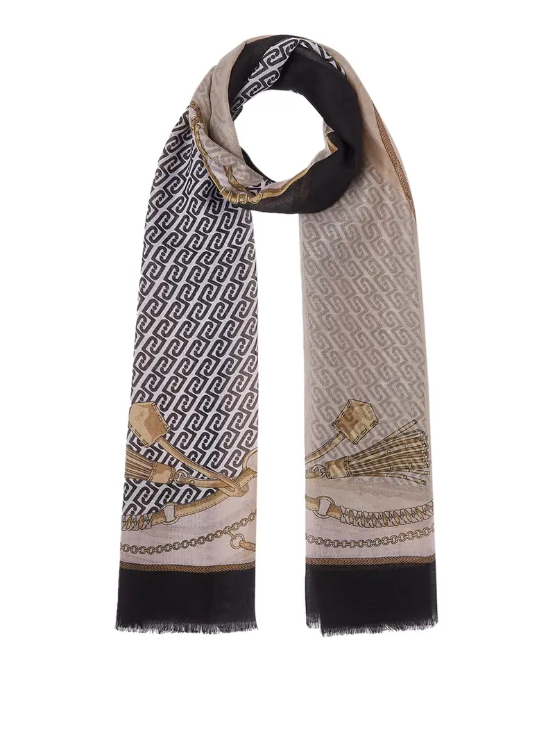 stola liu jo double metal da donna - nero