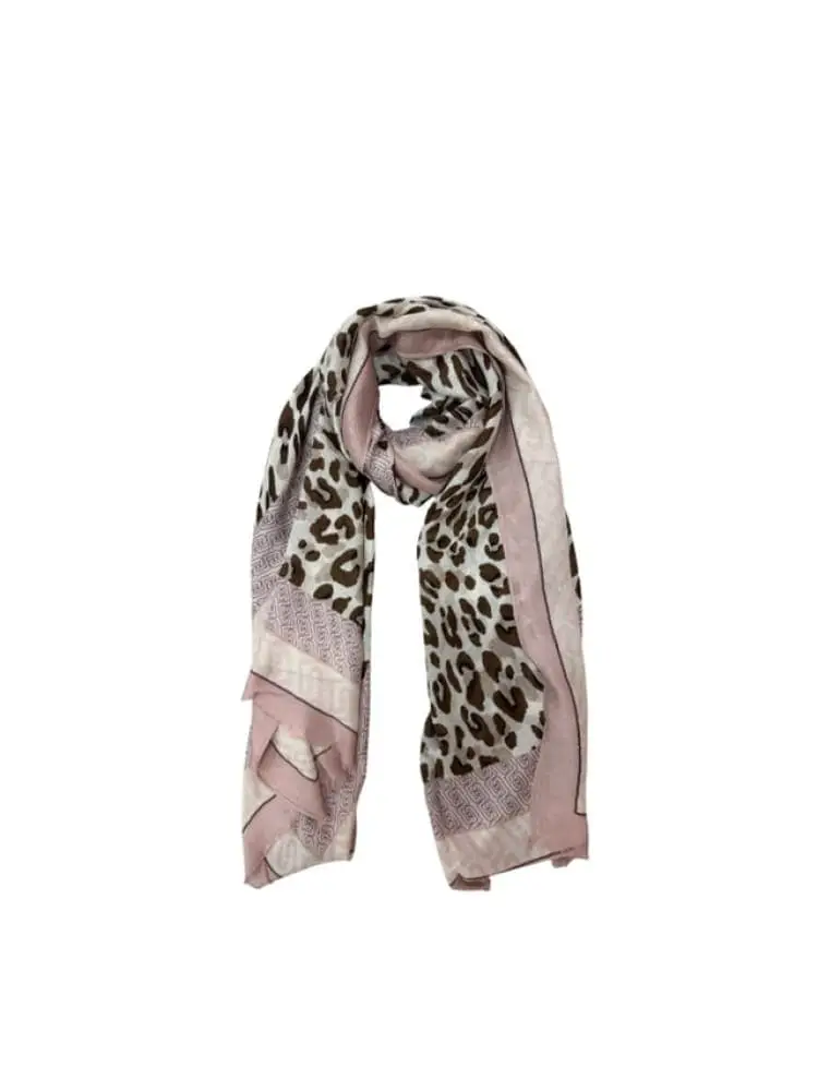 stola portalogo in modal animalier rosa