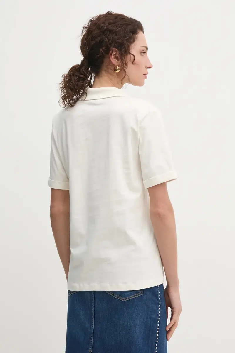 Liu Jo T-shirt Donna Beige 3291702 miniatura 3