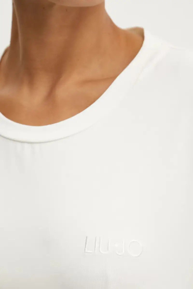Liu Jo T-shirt Donna Beige 3121255 miniatura 5