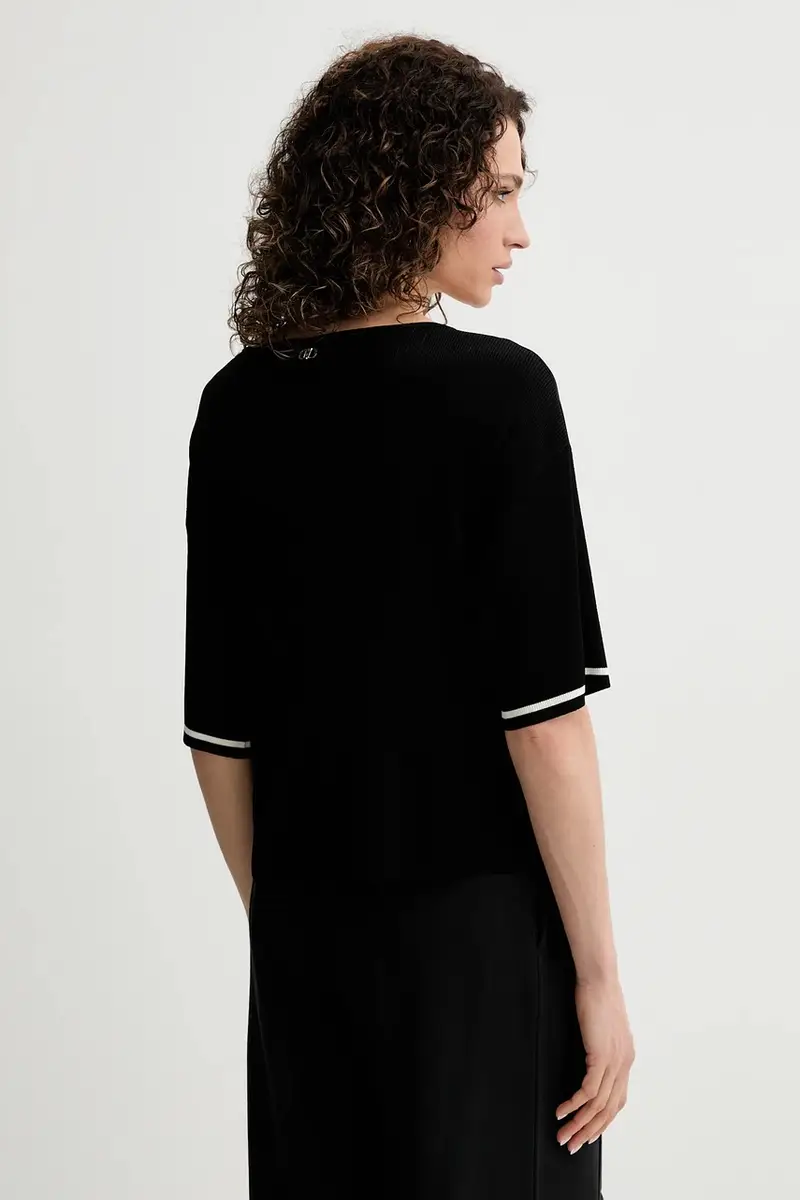 Liu Jo T-shirt Donna Nero 3151262 miniatura 3