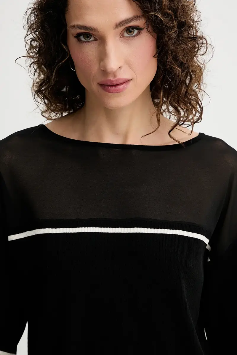 Liu Jo T-shirt Donna Nero 3151262 miniatura 4