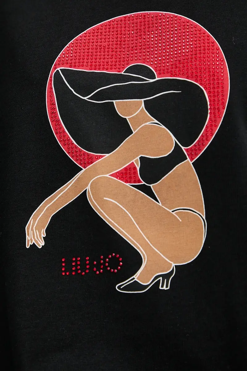 Liu Jo T-shirt Donna Nero 2889706 miniatura 5