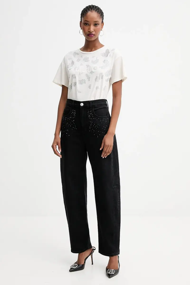 Liu Jo T-shirt Donna Beige 3572332 miniatura 2