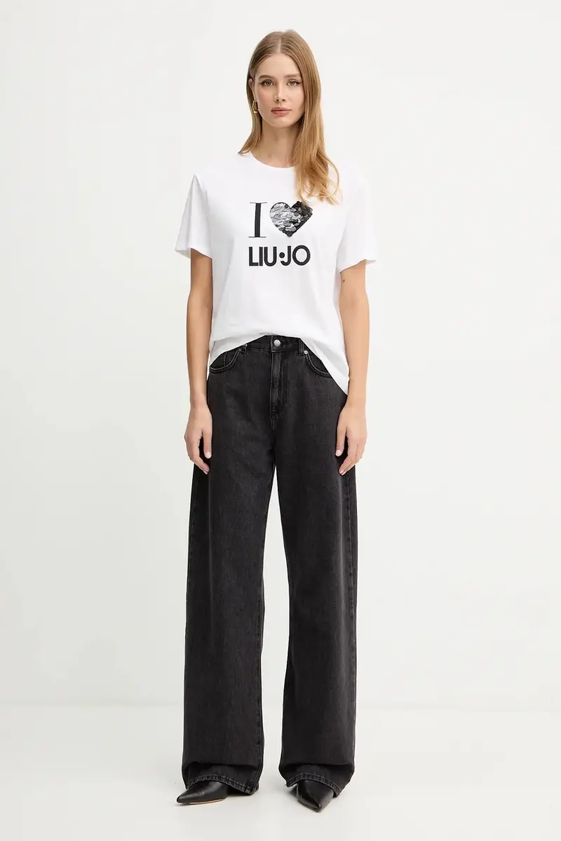 Liu Jo T-shirt Donna Bianco 3578008 miniatura 2