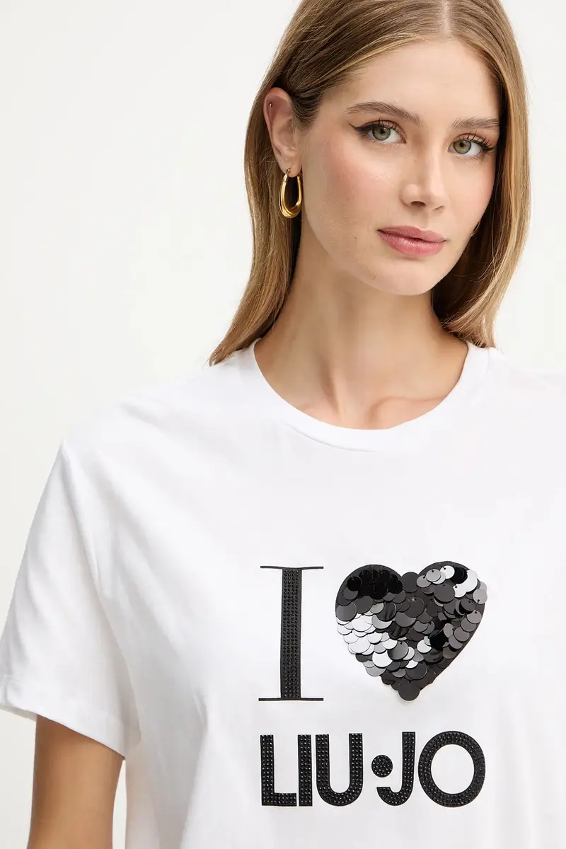 Liu Jo T-shirt Donna Bianco 3578008 miniatura 4