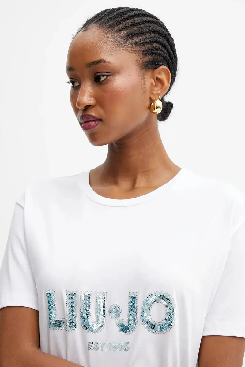Liu Jo T-shirt Donna Bianco 3577571 miniatura 4