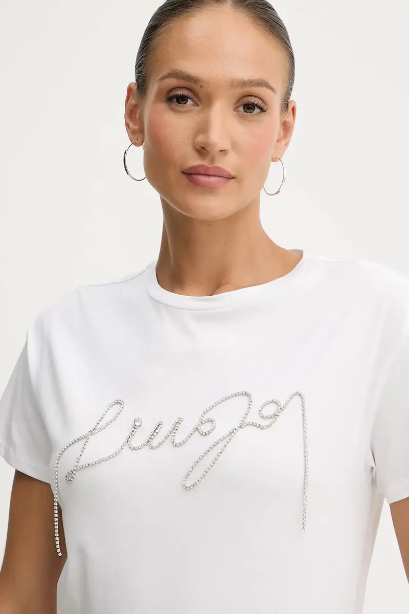 Liu Jo T-shirt Donna Bianco 3423593 miniatura 4