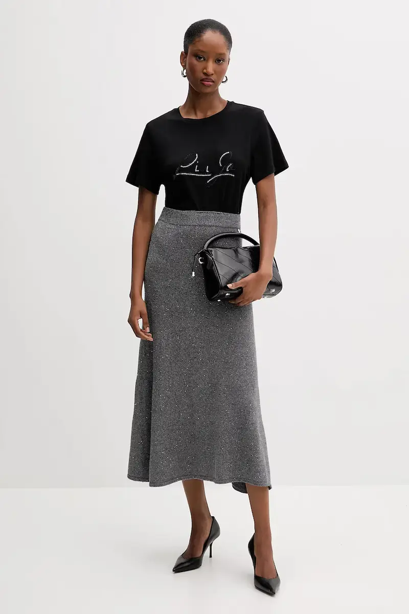 Liu Jo T-shirt Donna Nero 3643390 miniatura 2