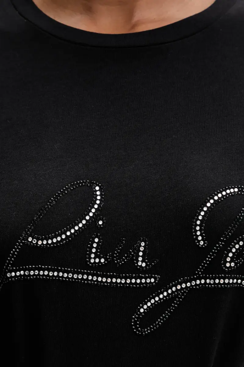 Liu Jo T-shirt Donna Nero 3643390 miniatura 5