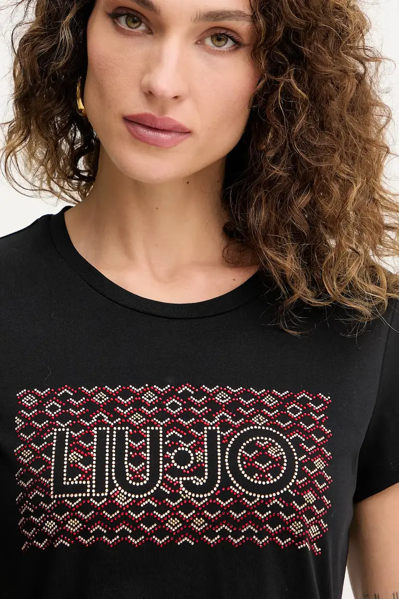 Liu Jo T-shirt Donna Nero 3640752 miniatura 4