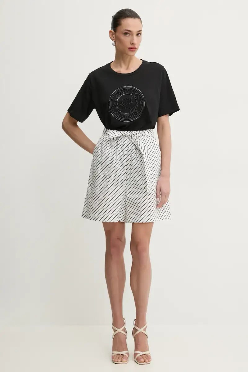 Liu Jo T-shirt Donna Nero 3335645 miniatura 2